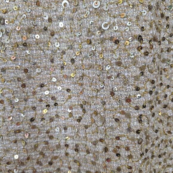 Kate Spade Gold Sequin Pencil Glam Party Going Out Mini Skirt The Rules Size 2 - Picture 3 of 7